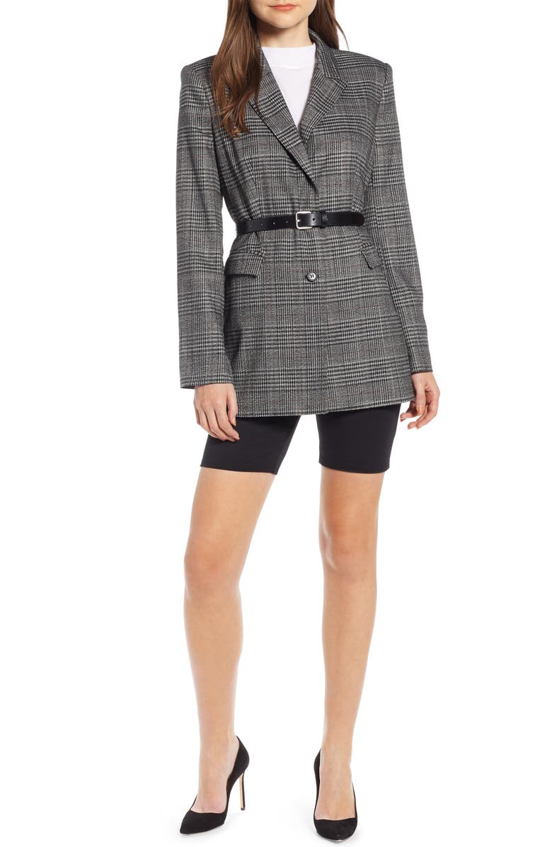 Something Navy Plaid Blazer, Alternate, color,