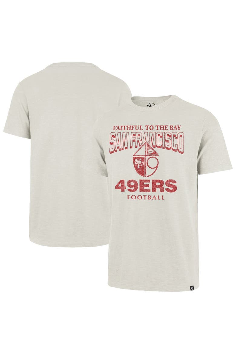 Men's '47  Natural San Francisco 49ers Head On Scrum Slub T-Shirt, Main, color, Natural