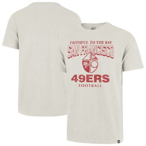 Men's '47  Natural San Francisco 49ers Head On Scrum Slub T-Shirt