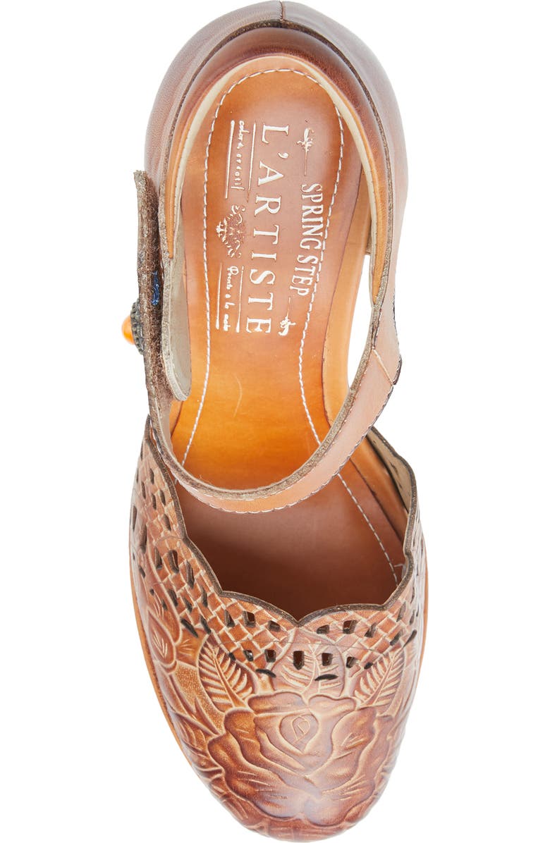 L'Artiste by Spring Step Mary Jane Platform Pump, Alternate, color, Camel Multi