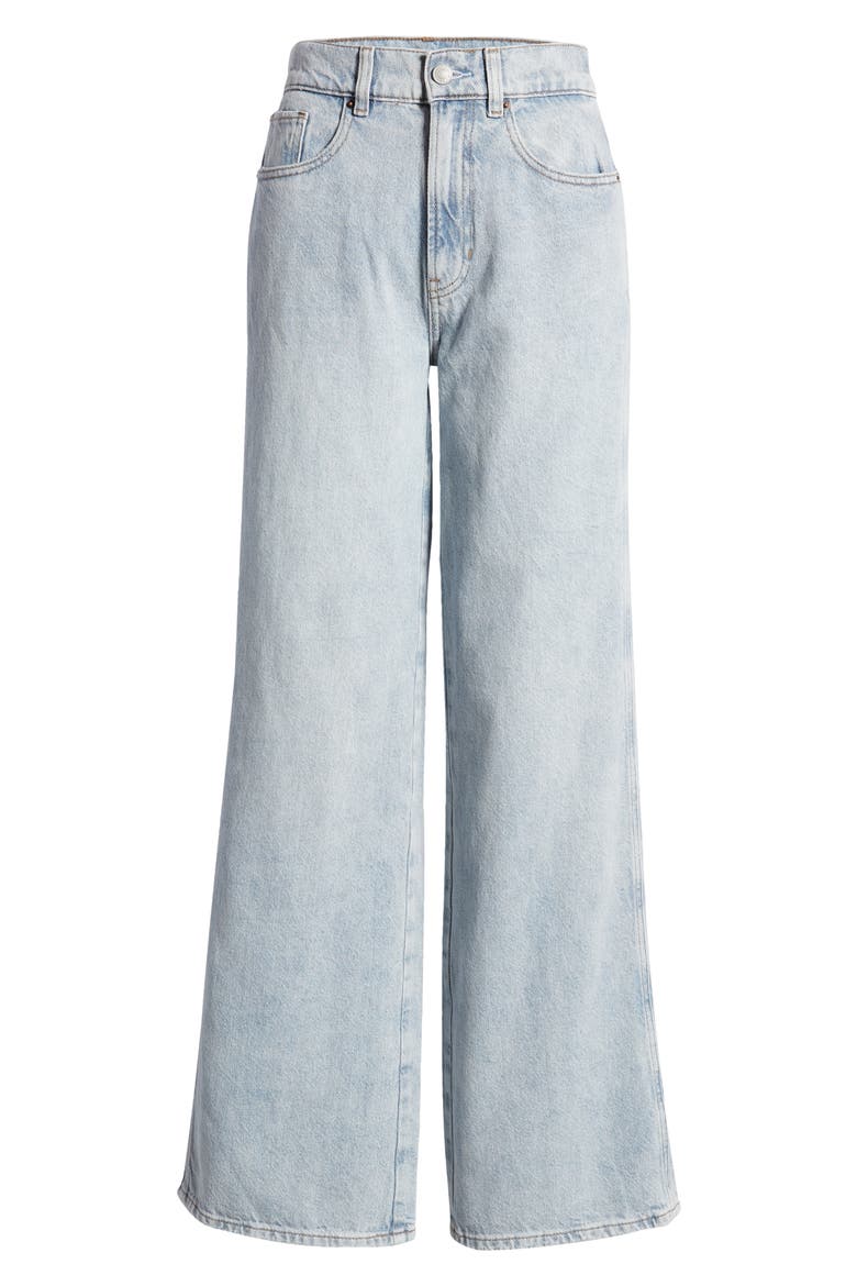 High Waist Baggy Jeans, Alternate, color, MEDIUM INDIGO