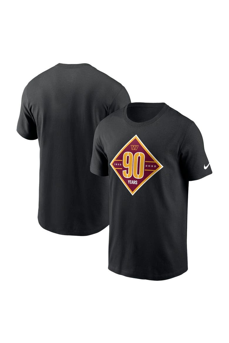 Men's Nike Black Washington Commanders 90th Anniversary T-Shirt, Main, color, Black