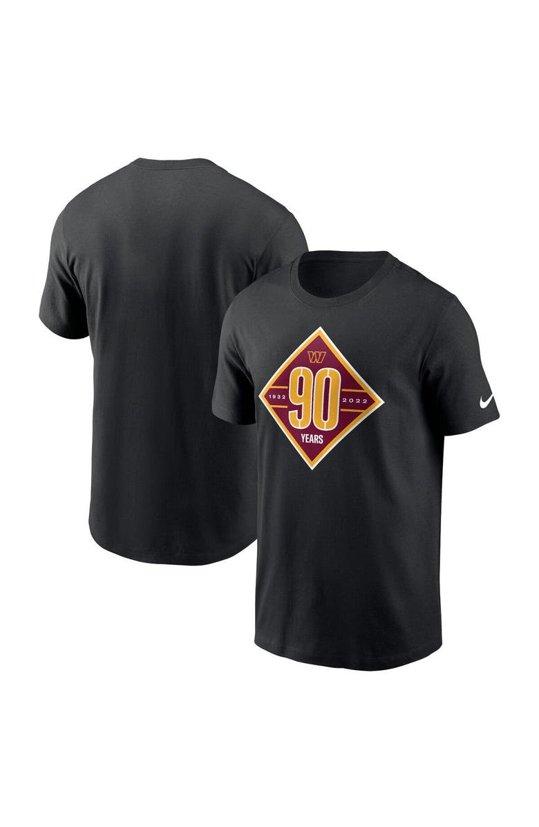 Nike Men's Nike Black Washington Commanders 90th Anniversary T-Shirt, Main, color, Black