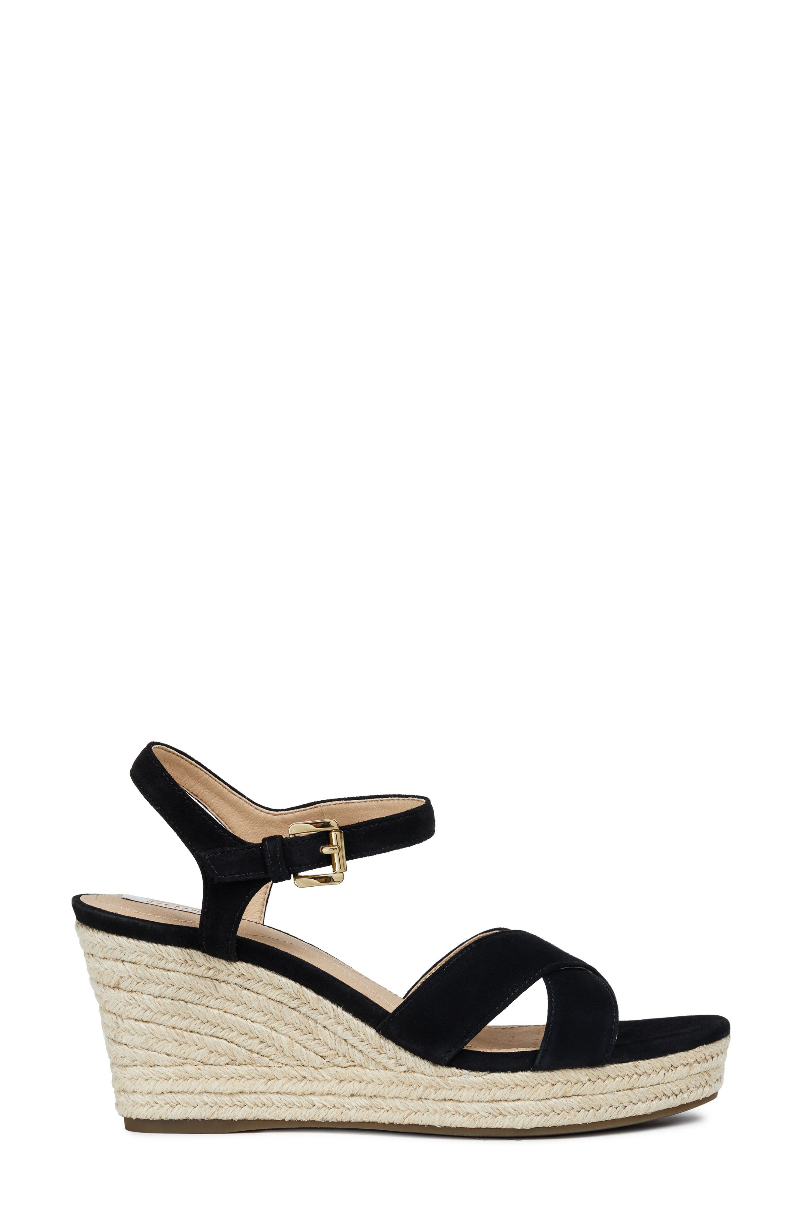 Soleil Wedge Sandal, Alternate, color, BLACK