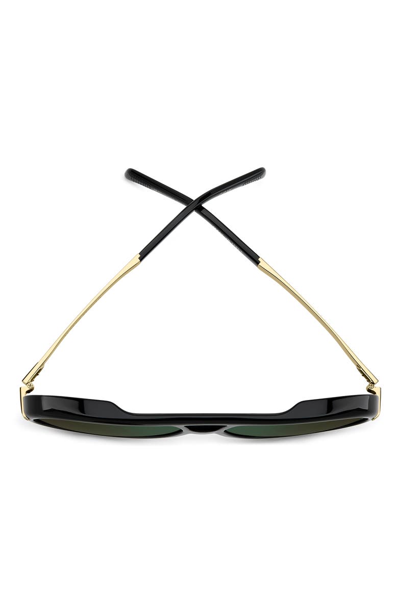 David Beckham Eyewear Voyager 61mm Pilot Sunglasses, Alternate, color, Black Gold/ Green Sf Grn Sp