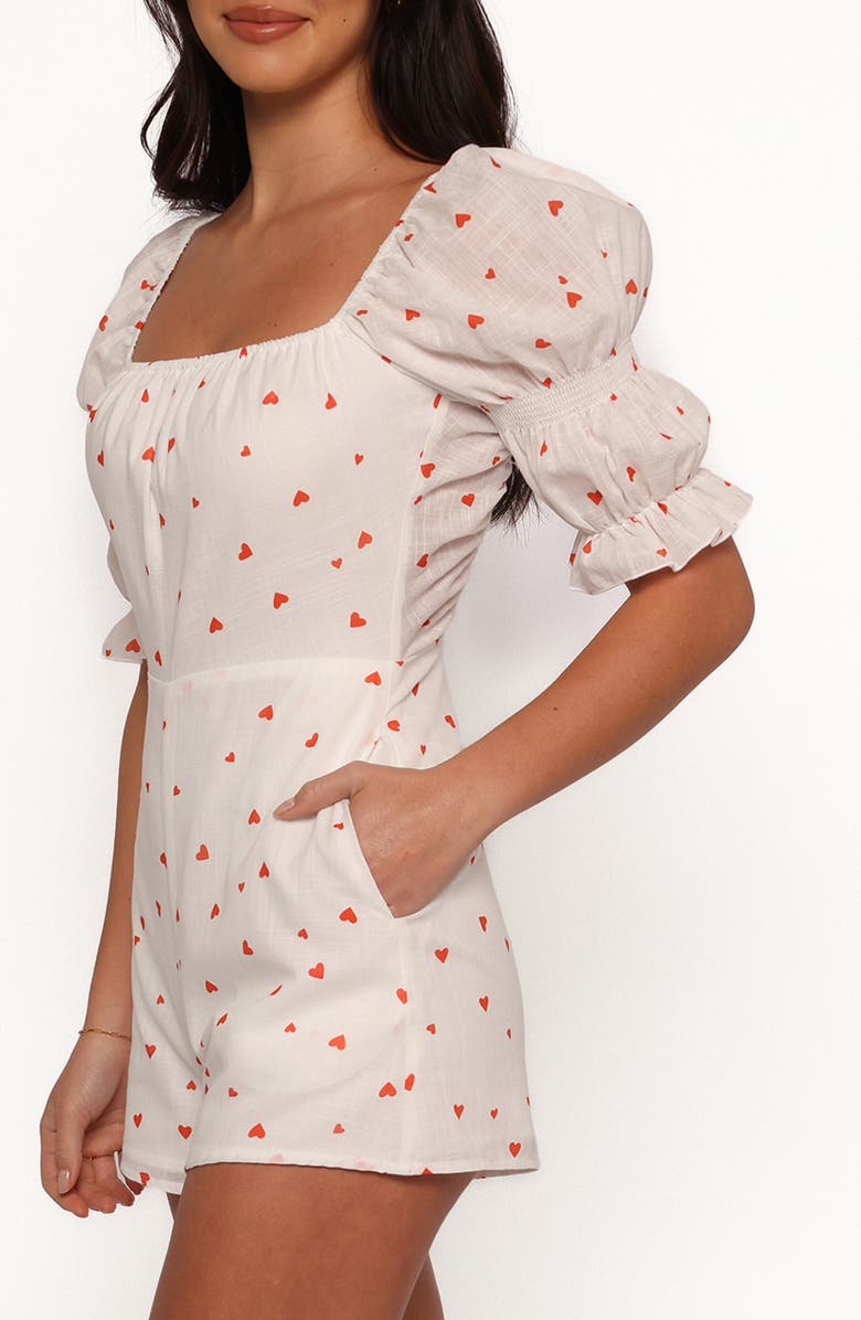 Petal & Pup Emerson Cotton Romper, Alternate, color, Ditsy Heart