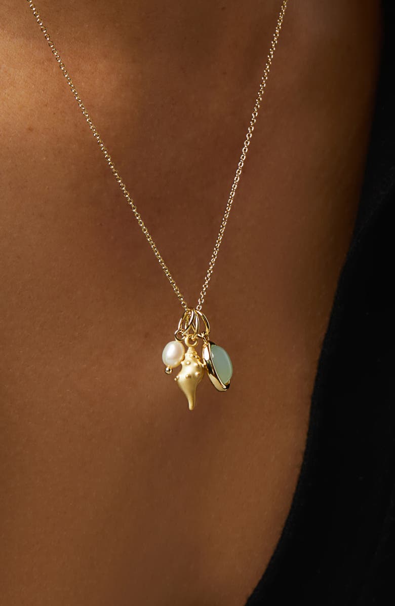 Ana Luisa Gold Charm Necklace - Ocean, Alternate, color, Gold