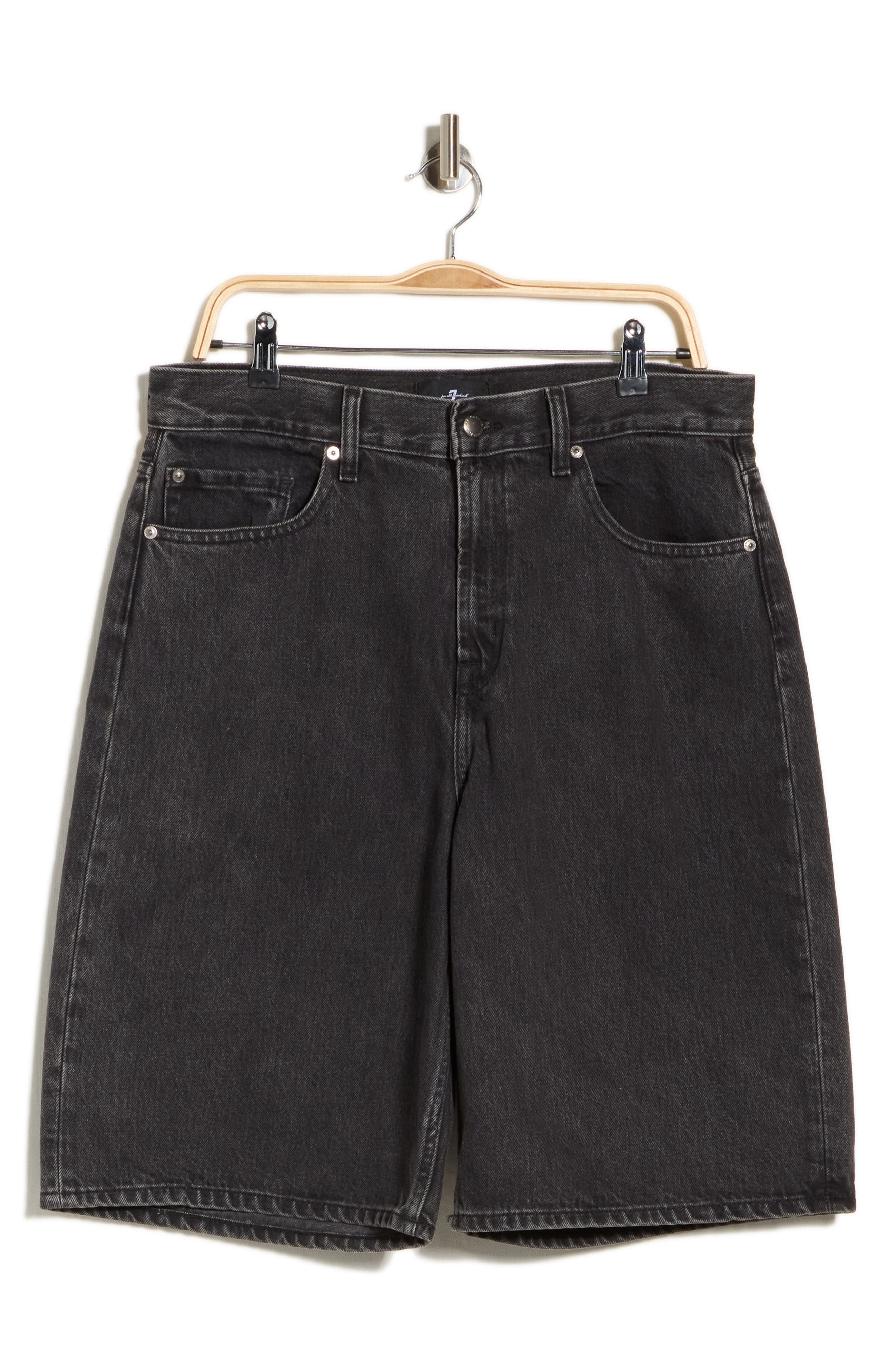 Wide Leg Denim Shorts