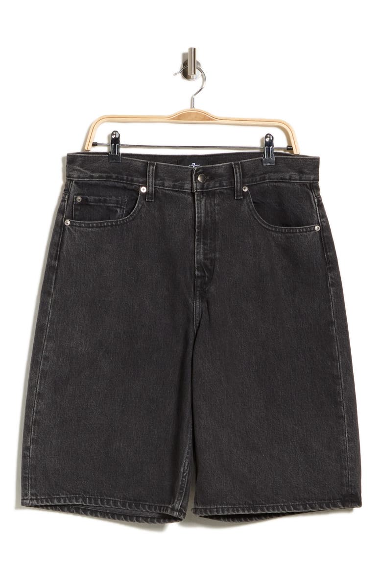 Wide Leg Denim Shorts, Main, color, STUDIO BLUE