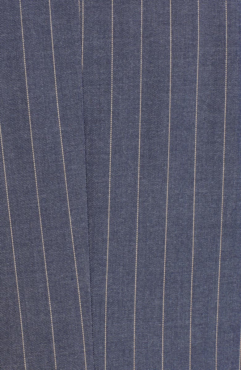 Ganni Double Breasted Pinstripe Blazer, Alternate, color, 