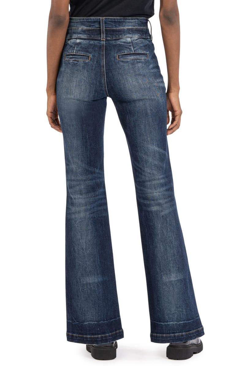 KUT from the Kloth Ana Double Waistband High Waist Flare Jeans, Alternate, color, 