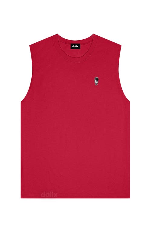 Dalix Mens Astronaut Muscle Tank In Red