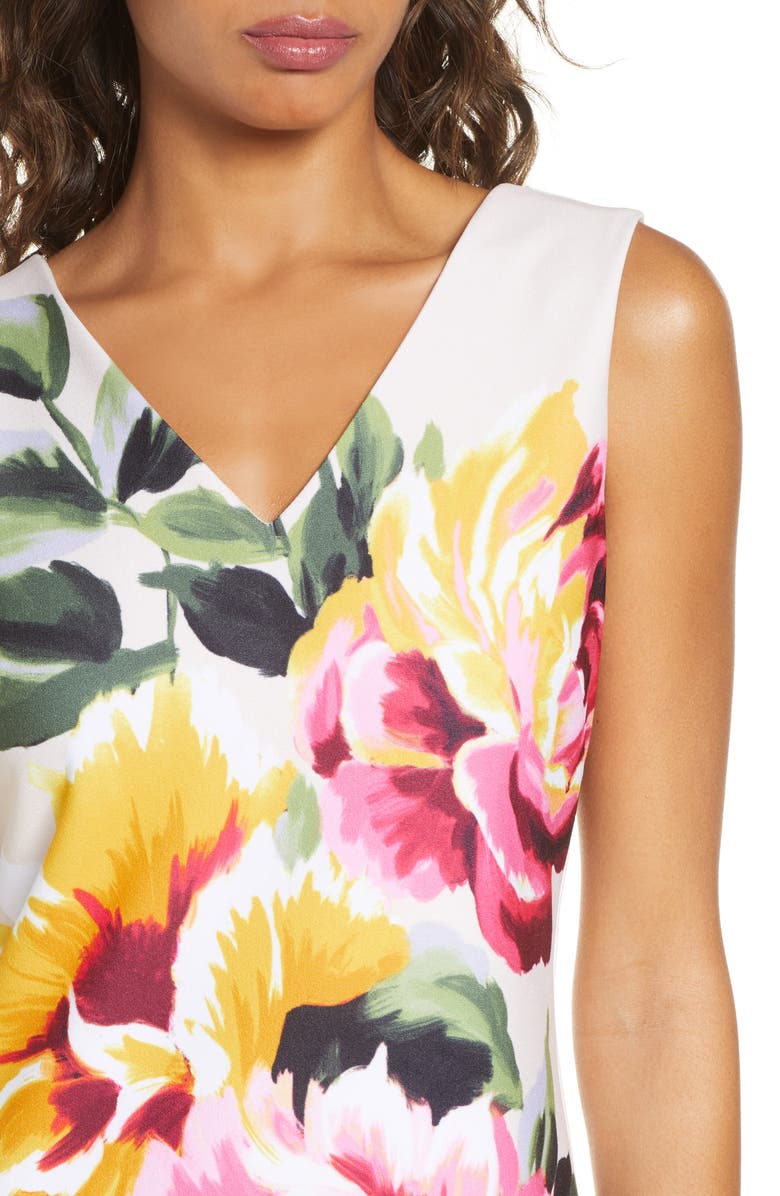 Donna Ricco Floral Print Sheath Dress, Alternate, color,