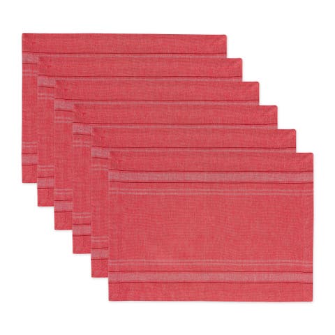 Chambray French Stripe Placemat Set/6