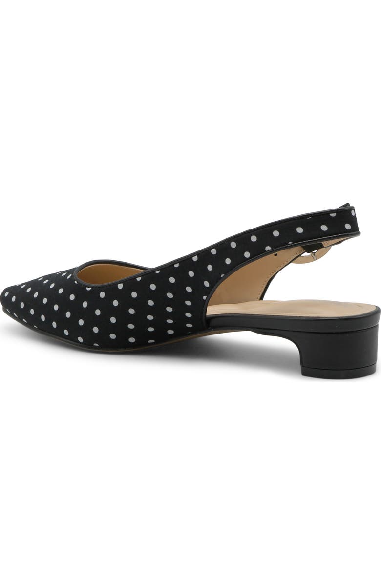 Adrienne Vittadini Papina 2 Pointed Toe Slingback Pump, Alternate, color, White Black Dot