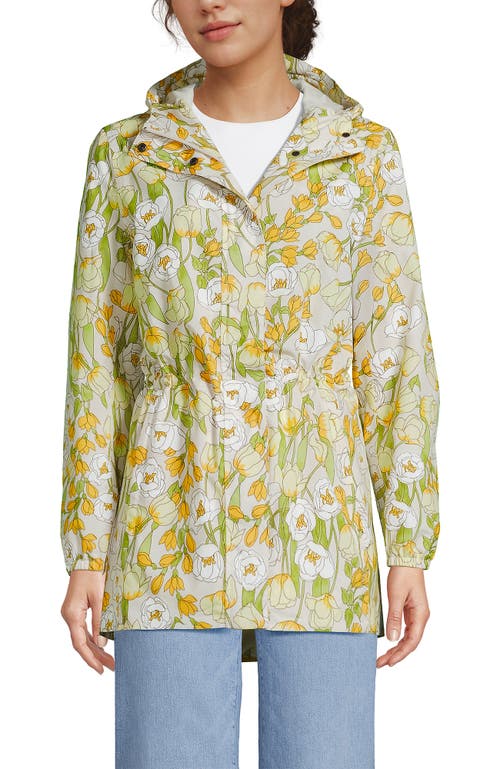 Lands' End Squall Packable Waterproof Raincoat In Burgundy