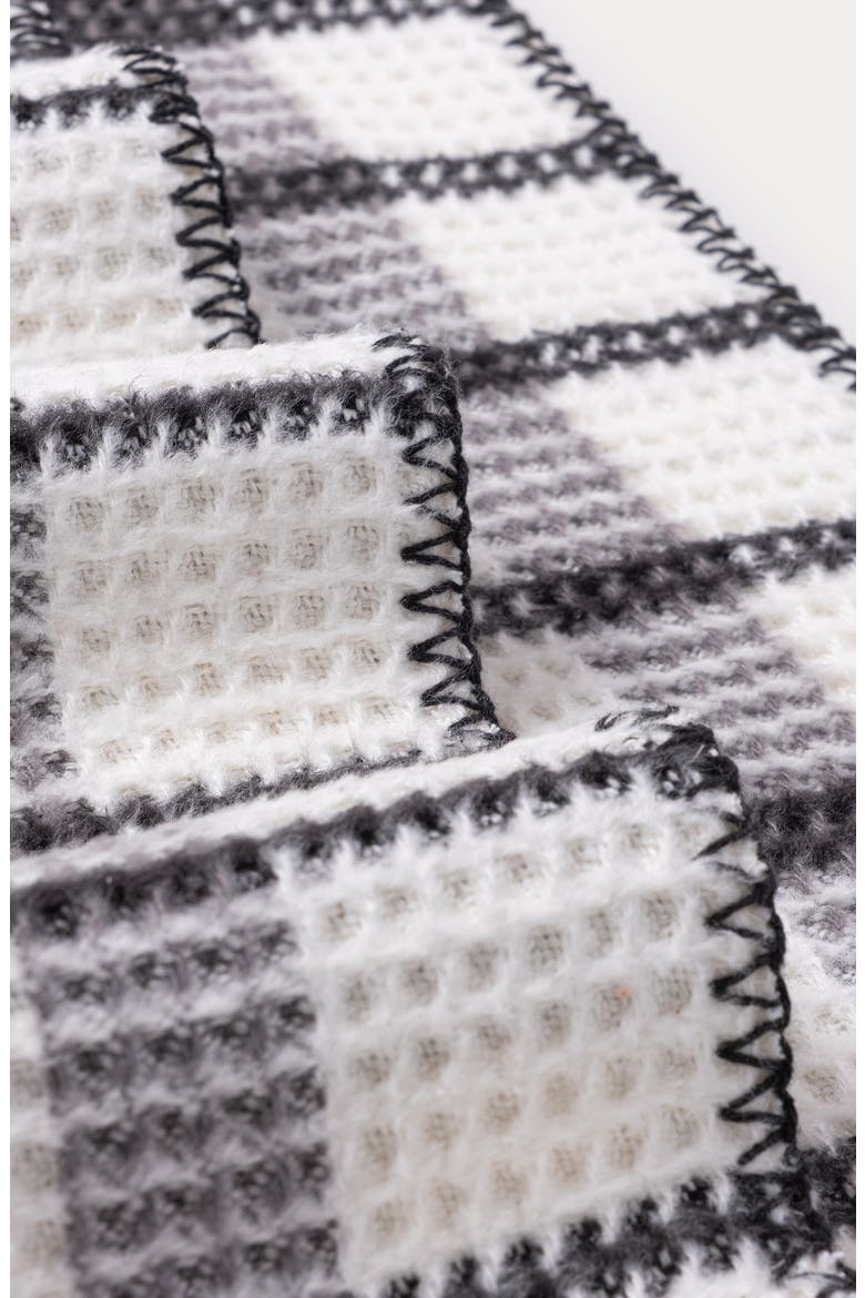 Waffle Knit Throw Blanket, Alternate, color, WHITE