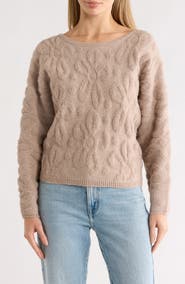 CYRUS Textured Boat Neck Sweater