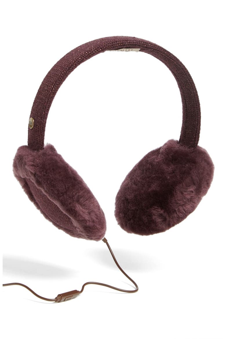 Australia 'Classic' Knit Earmuffs, Main, color, PORT