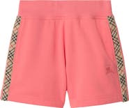 Burberry Check Trim Cotton Shorts