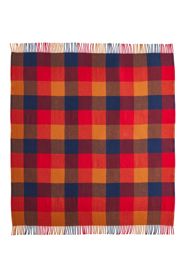 Washable Wool Throw Blanket, Alternate, color, COPPER/ RED