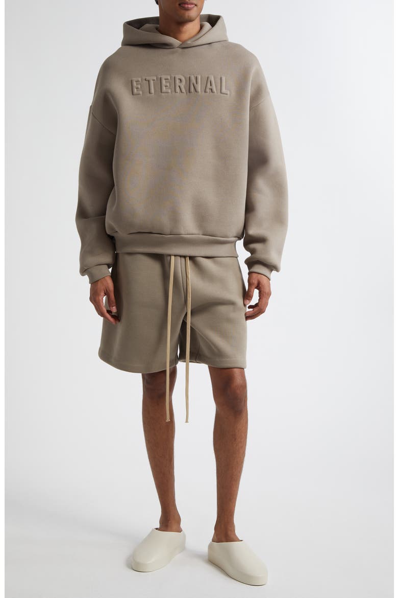 Eternal Embossed Logo Hoodie, Alternate, color, DUSTY BEIGE