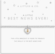 A Littles & Co A Little 'Best News Ever!' Bracelet In Silver And Gold-Tone Plating