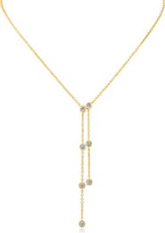 CZ by Kenneth Jay Lane Cubic Zirconia Double Drop Y-Necklace