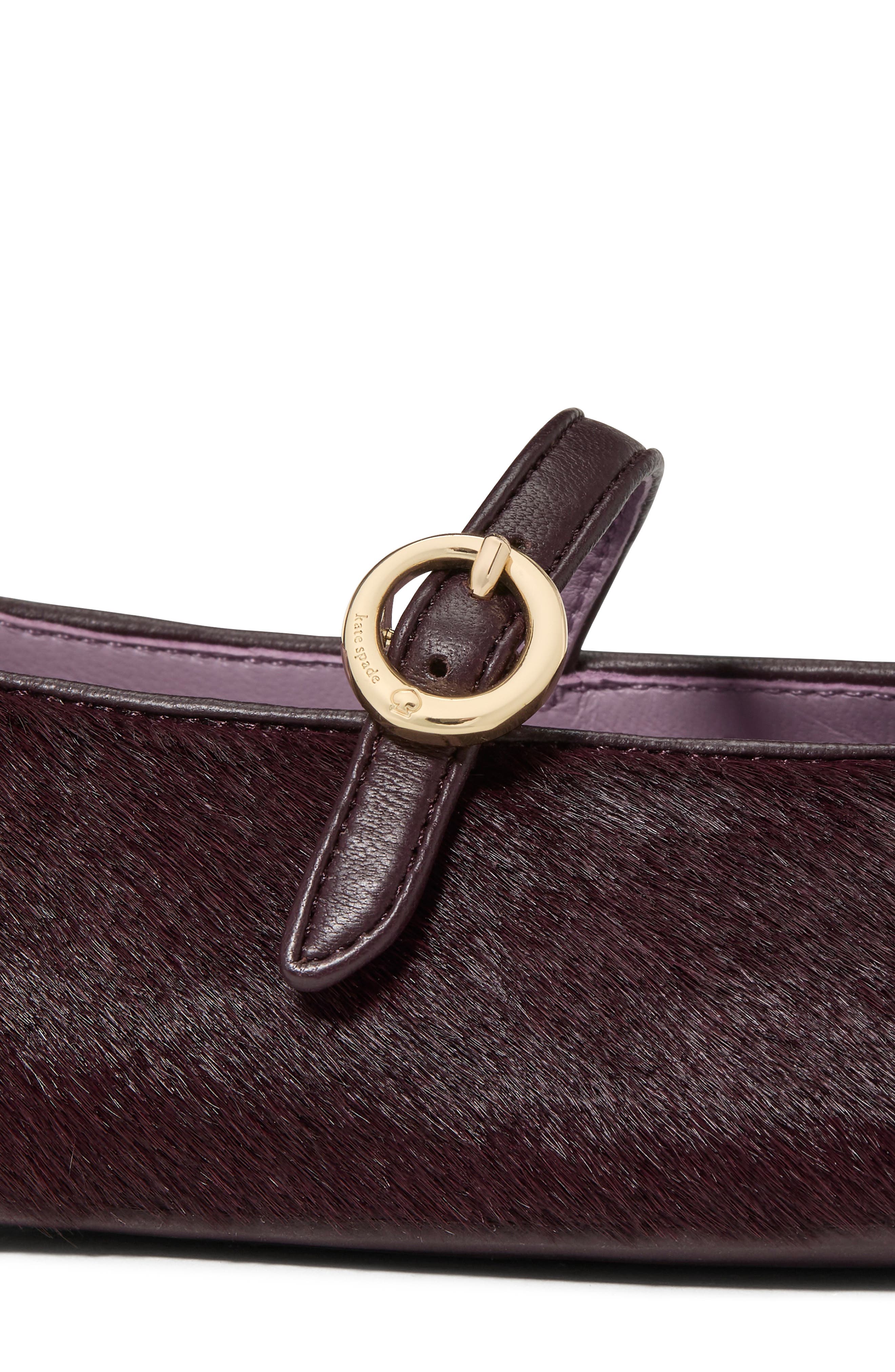Kate Spade New York halo genuine calf hair mary jane, Alternate, color, Blackberry Jam