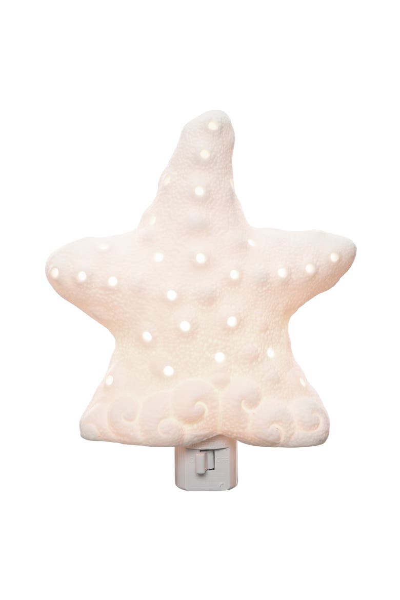 Sea Star Wall Plug-In Night Light, Alternate, color, White