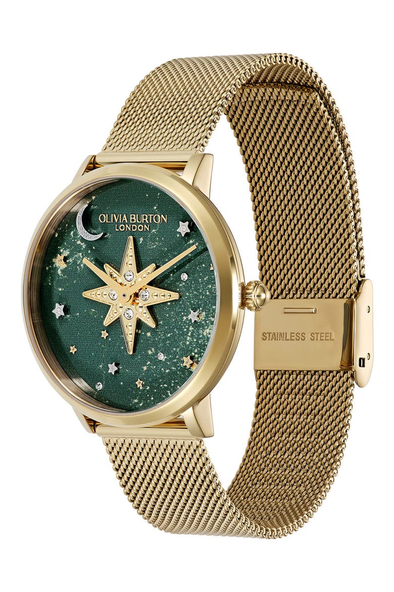 Celestial Nova Bracelet Watch, 35mm, Alternate, color, GOLD/ GREEN