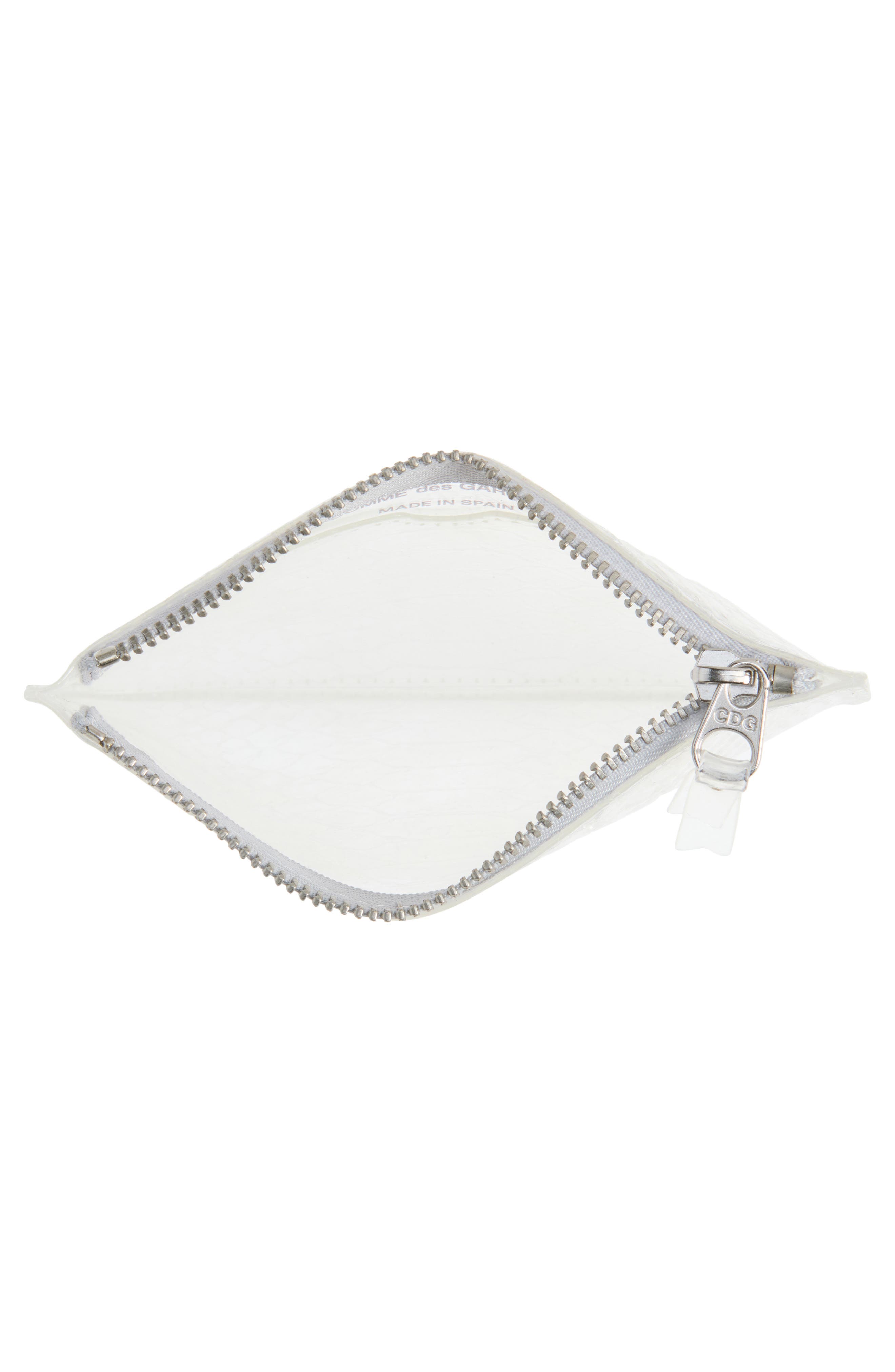 Small Snakeskin Embossed Transparent Zip Pouch (Women) | Nordstrom