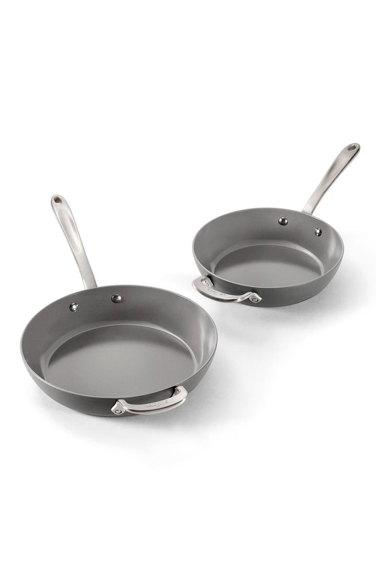 HA1 Ceramic Nonstick 2-Piece Frying Pan Set, Main, color, GRAY