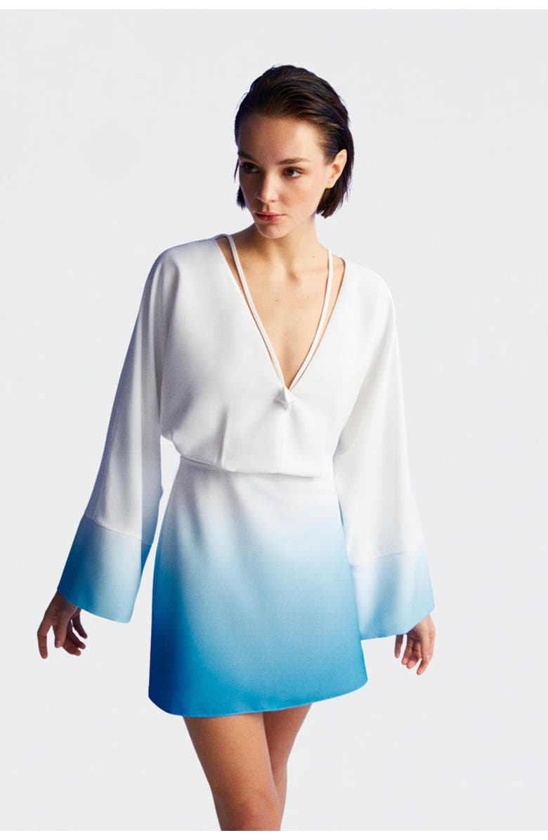 Nocturne V-Neck Flowy Dress, Main, color, 