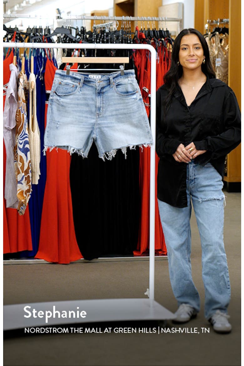 Sundaze High Waist Cutoff Denim Shorts video