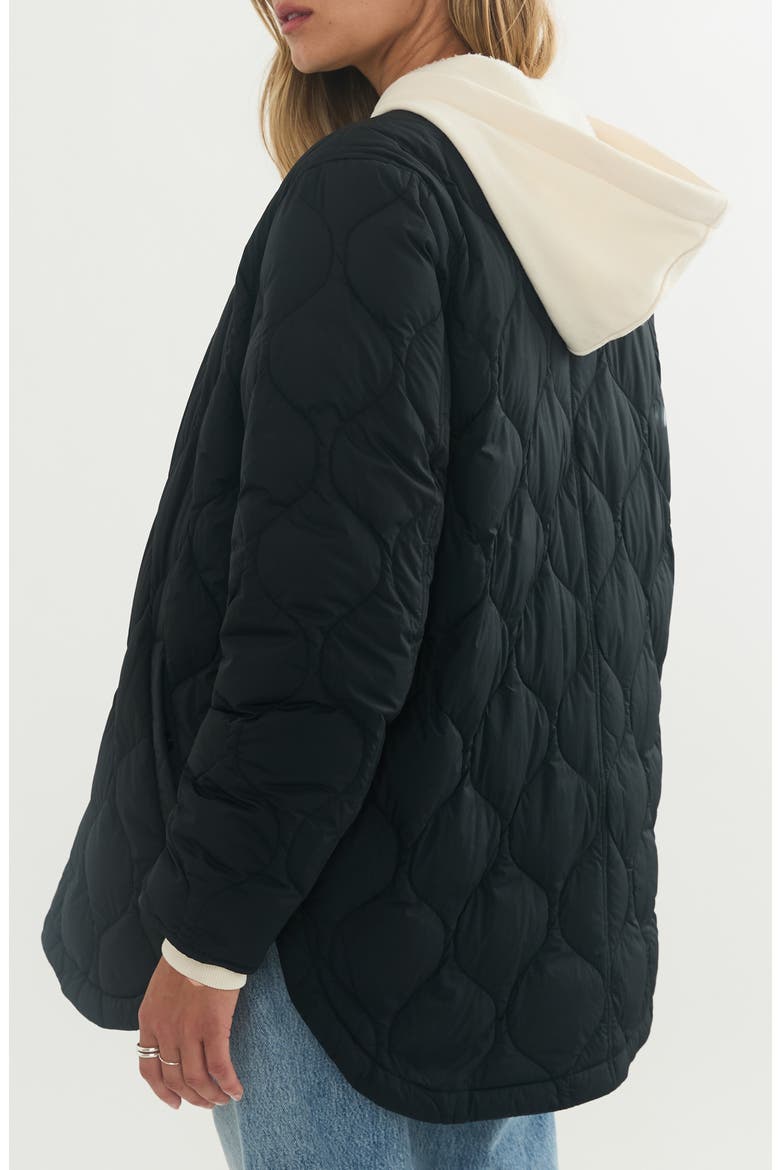 Calista Quilted Jacket, Alternate, color, BLACK