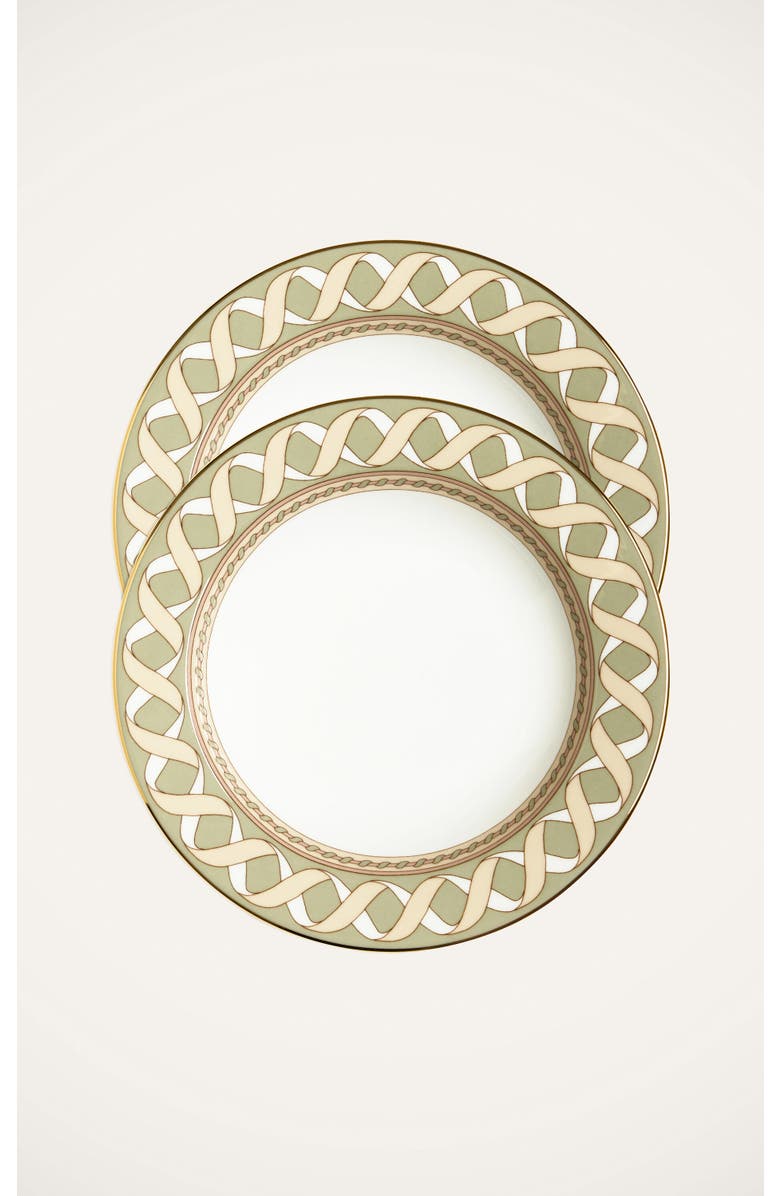 La DoubleJ Soup Plates Set Of 2 Odysseus Pistachio, Main, color, Odysseus Pistachio