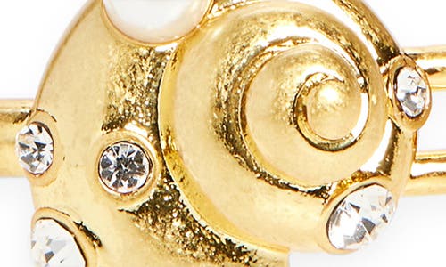 Kate Spade New York Beachside Mixed Stone Shell Bangle Bracelet In Gold