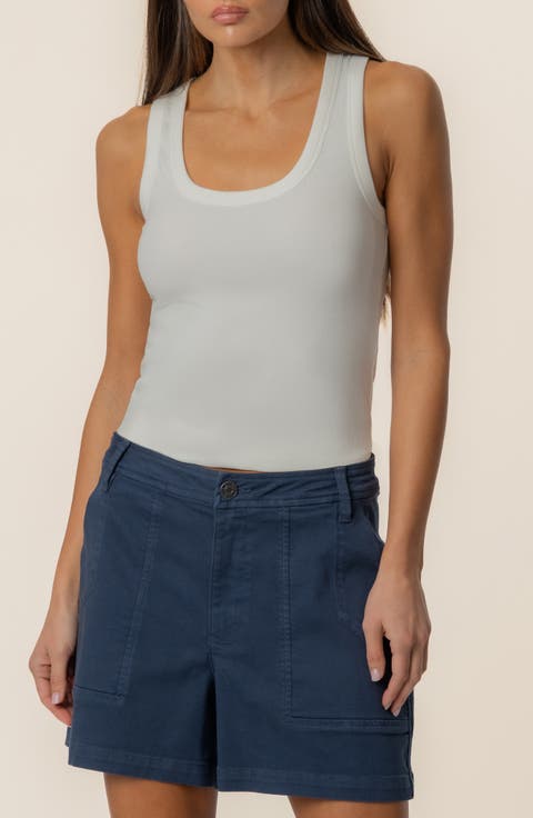Anastasia Stretch Cotton Blend Rib Tank