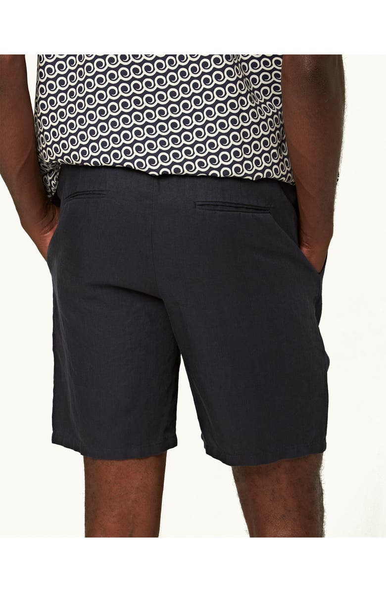 Orlebar Brown Cornell Linen Easy Tailored Fit Washed Linen Shorts, Alternate, color, Night Iris