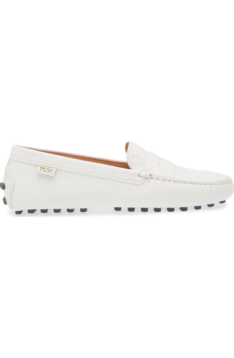 Tod's Penny Loafer Driving Shoe, Alternate, color, Bianco Calce
