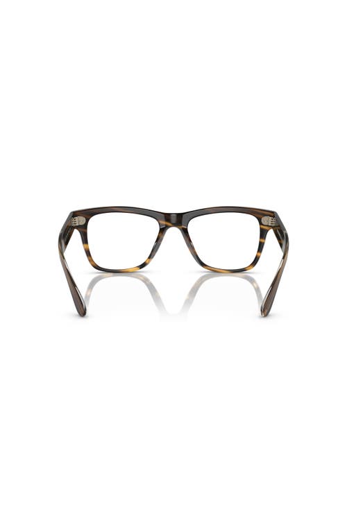 Oliver Peoples 51mm Rectangle Optical Glasses In Brown