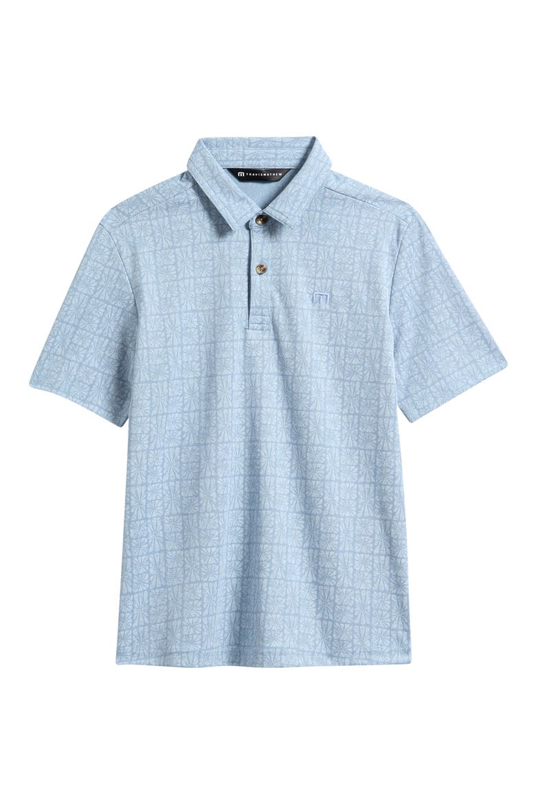 Cabana Print Polo, Main, color, ASH BLUE