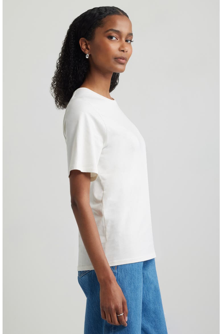 Relaxed Fit Pima Cotton Crewneck T-Shirt, Alternate, color, IVORY TOFU