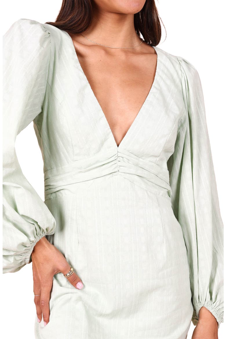 Emilina Long Sleeve Cotton Minidress, Alternate, color, SAGE