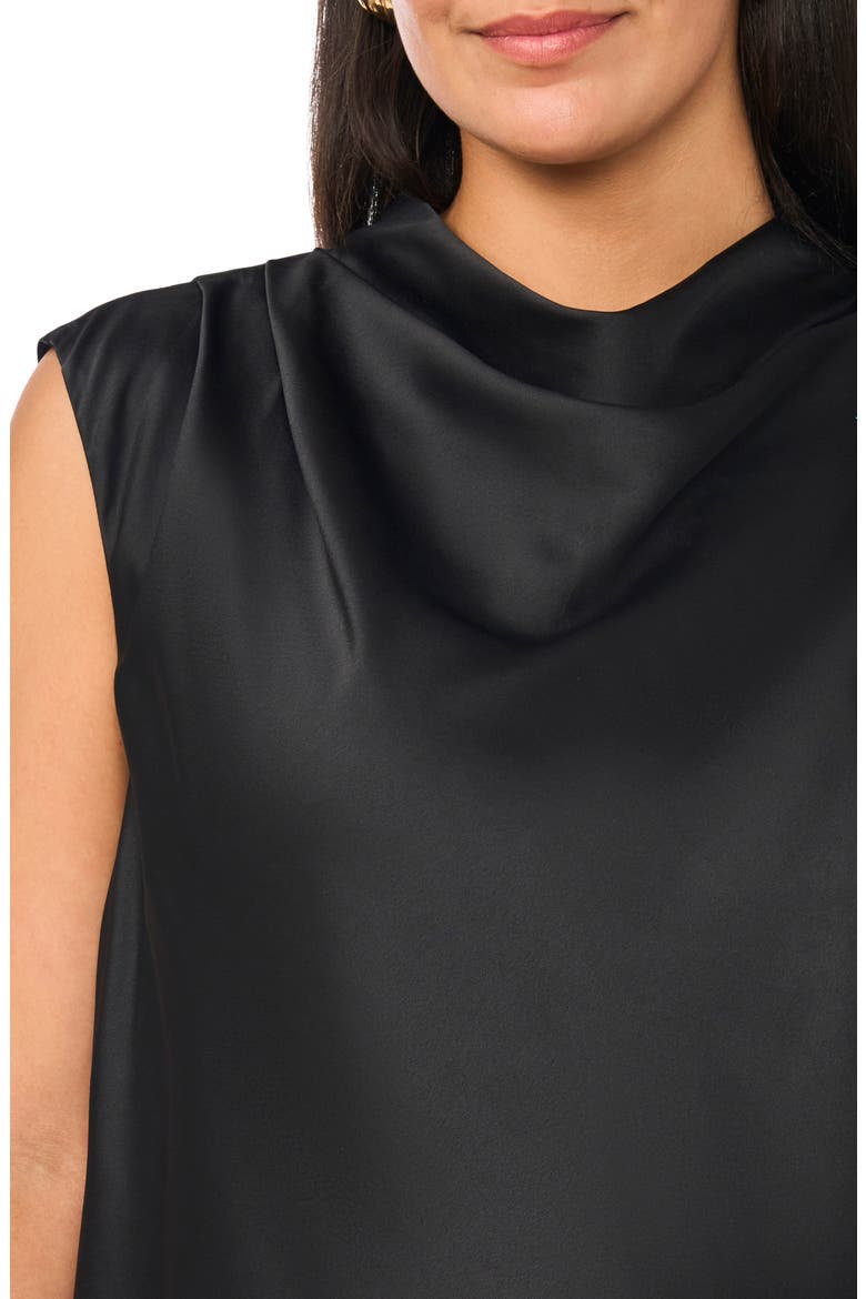 Cowl Neck Sleeveless Top, Alternate, color, RICH BLACK