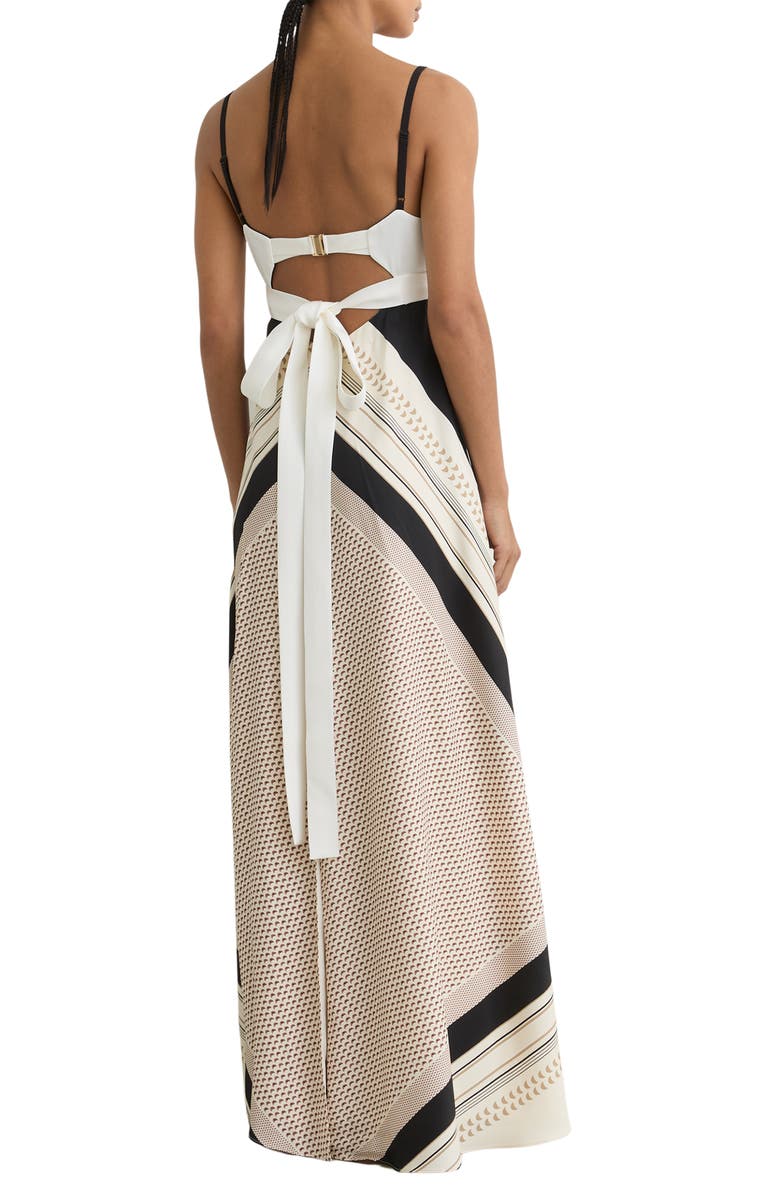 Reiss Myra Print Tie Back Maxi Dress, Alternate, color, 
