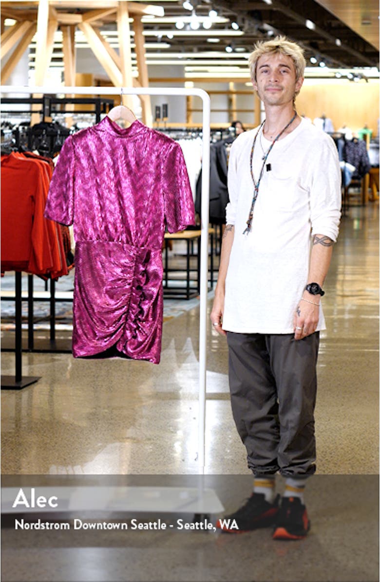 Axelle Metallic Ruffle Minidress, sales video thumbnail