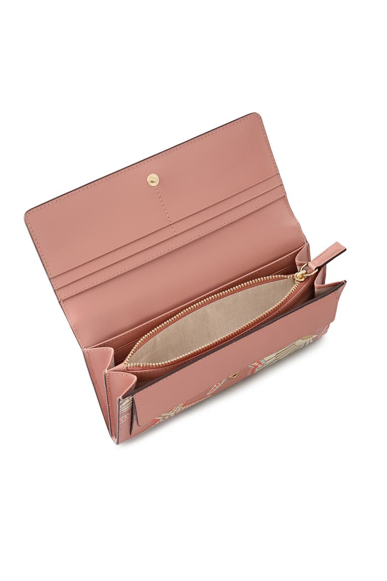 Picton Place - Shell Large Flapover Wallet, Alternate, color, Carnation