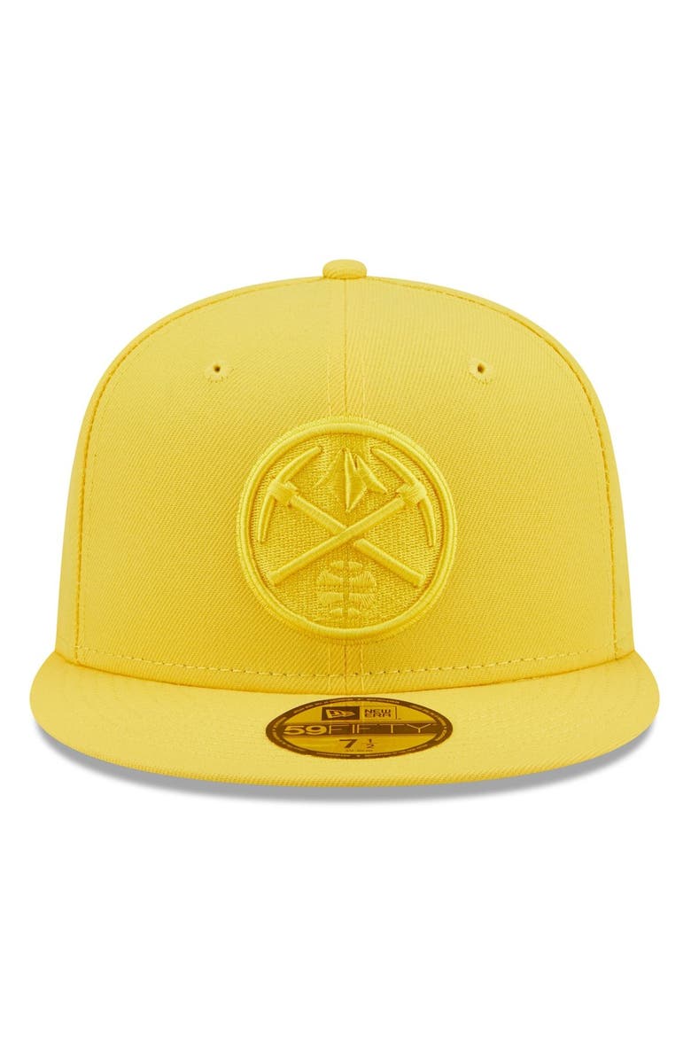 Men's New Era Yellow Denver Nuggets Color Pack 59FIFTY Fitted Hat, Alternate, color, Yellow